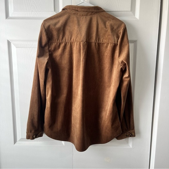 Democracy Women's Corduroy Shirt Jacket In Tan size M - Picture 3 of 3